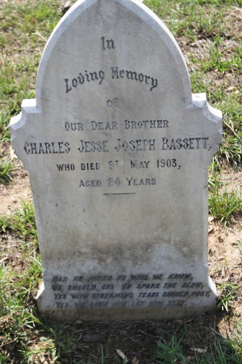BASSETT Charles Jesse Joseph -1903