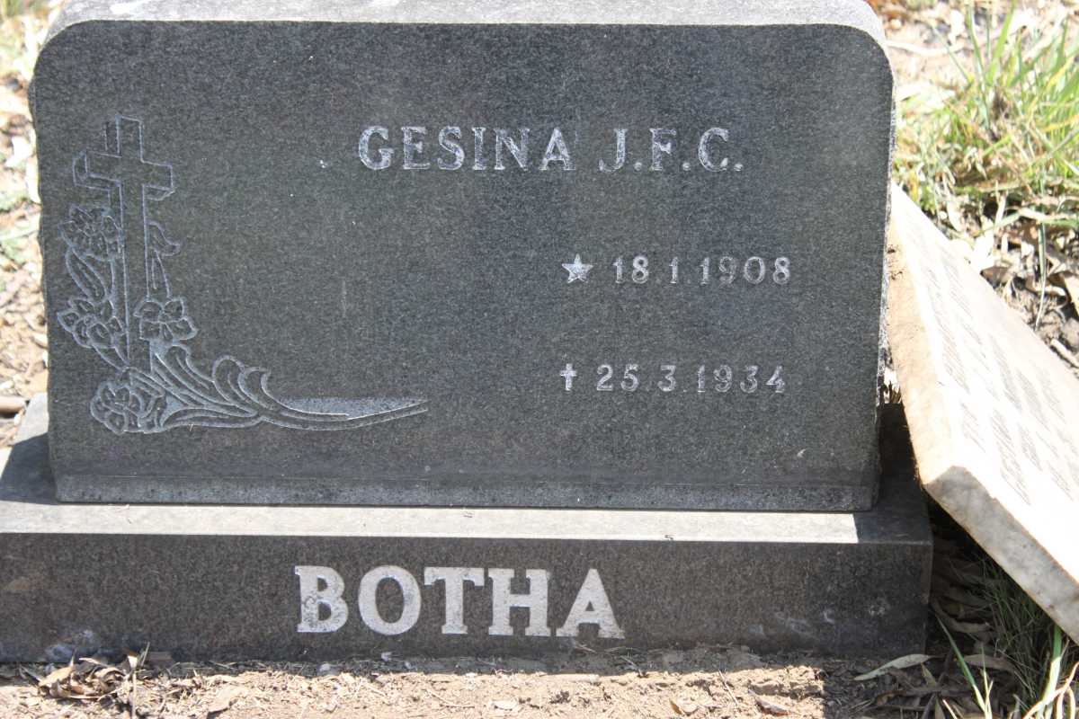BOTHA Gesina J.F.C. 1908-1934 _2