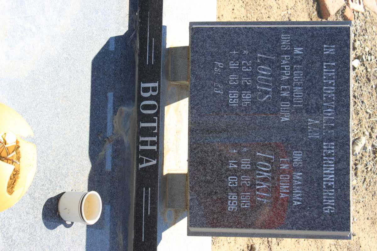 BOTHA Louis 1916-1991 &amp; Tokkie 1919-1996