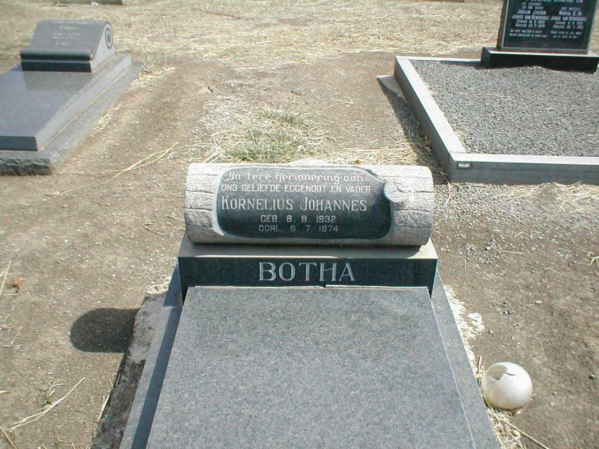 BOTHA Kornelius Johannes 1932-1974