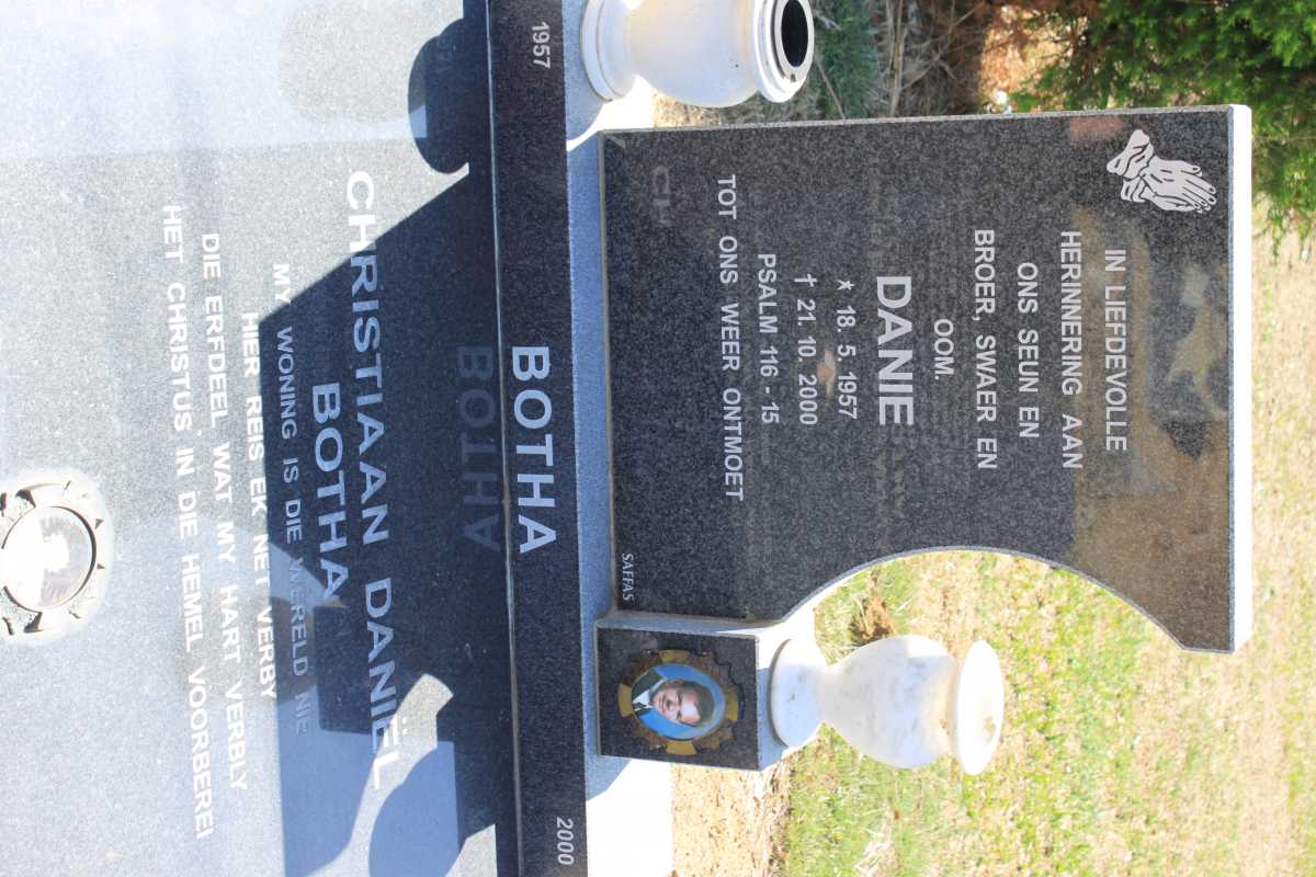 BOTHA  Christiaan Daniel 1957-2000