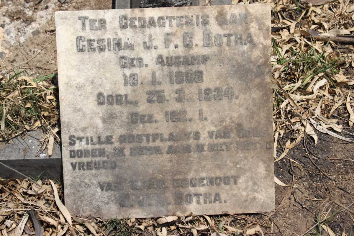 BOTHA Gesina J.F.C. 1908-1934 _1