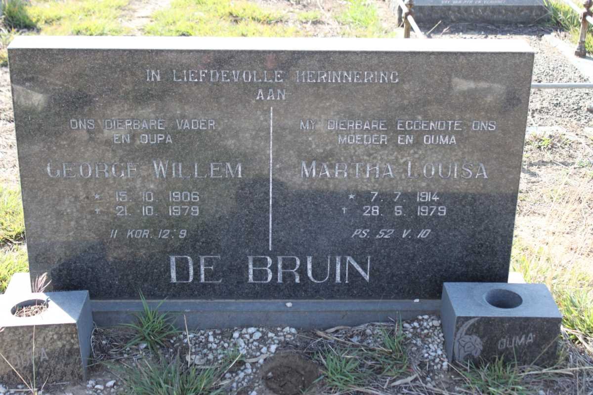 BRUIN George Willem, de 1906-1979 &amp; Martha Louisa 1914-1979