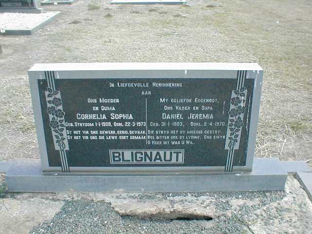BLIGNAUT Daniël Jeremia 1903-1970 &amp; Cornelia Sophia STRYDOM 1909-1973