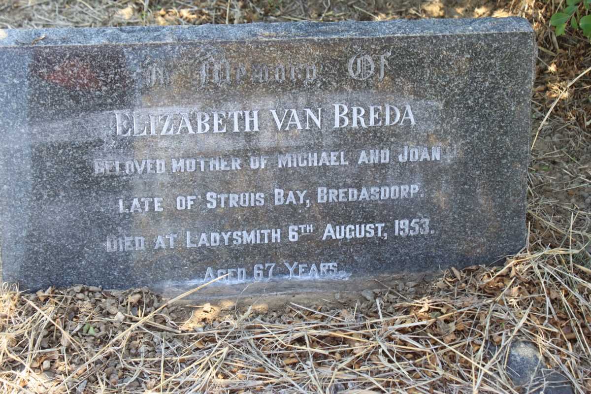 BREDA Elizabeth, van -1953