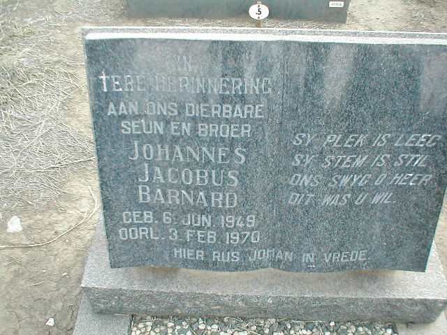 BARNARD Johannes Jacobus 1949-1970