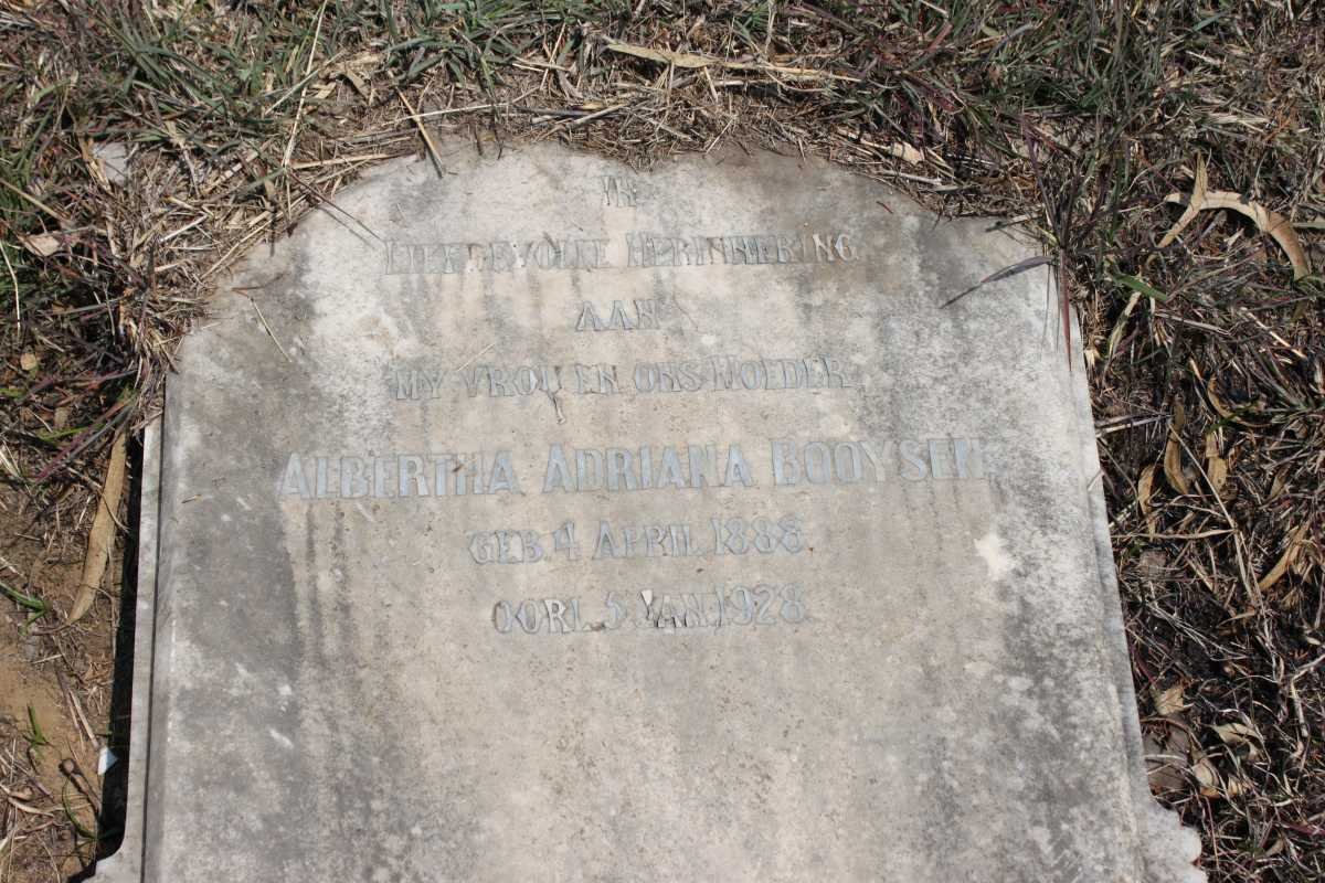 BOOYSEN Albertha Adriana 1888-1928