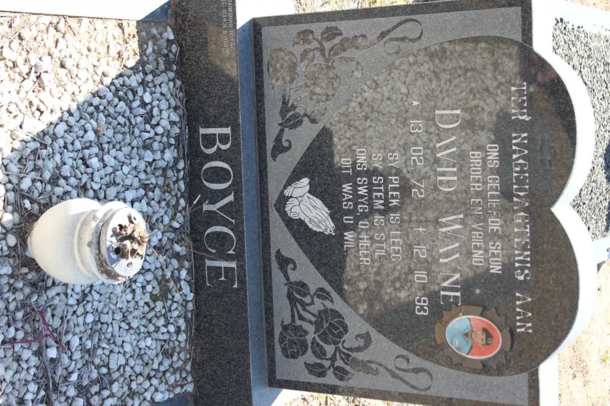 BOYCE David Wayne 1972-1993