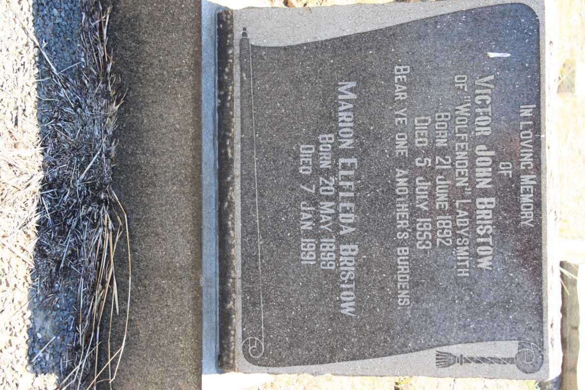 BRISTOW Victor John 1892-1953 &amp; Marion Elfleda 1899-1991