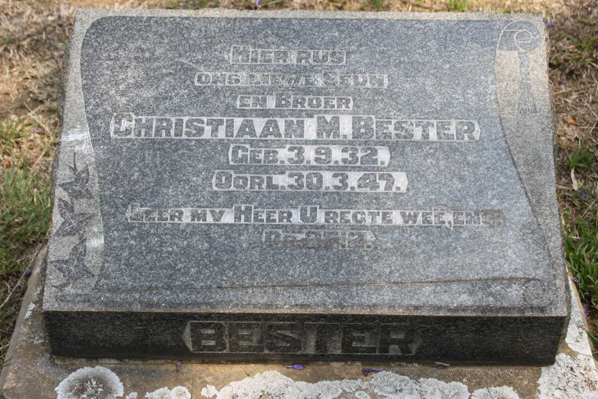 BESTER Christiaan M. 1932-1947