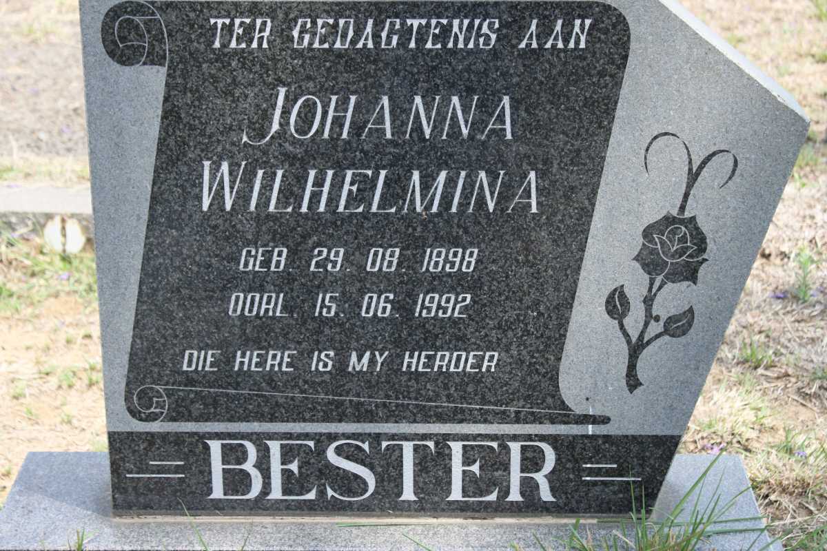 BESTER Johanna Wilhelmina 1898-1992