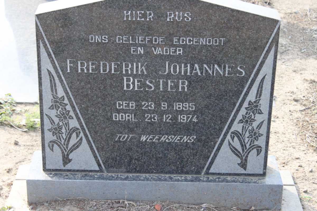 BESTER Frederik Johannes 1895-1974