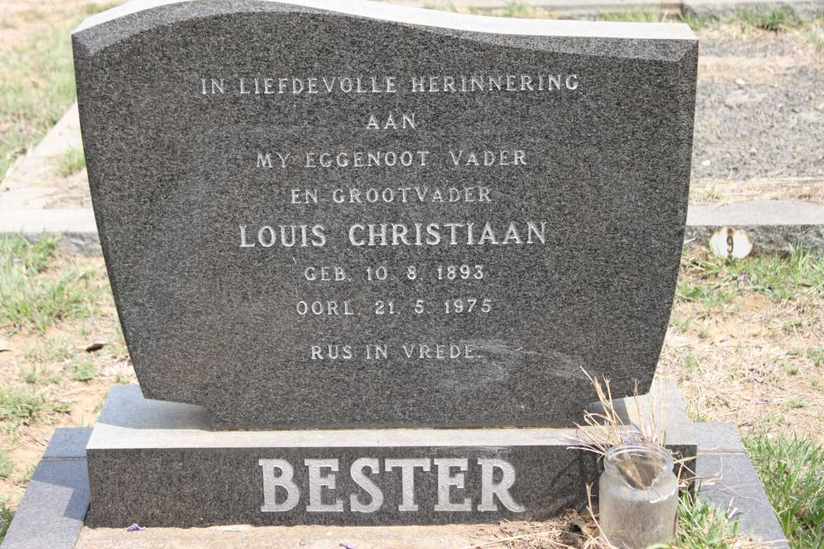 BESTER Louis Christiaan 1893-1975