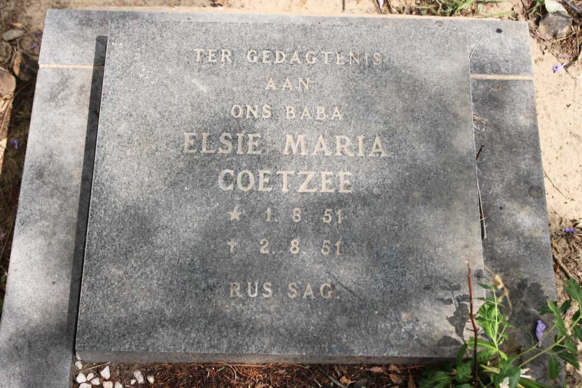 COETZEE Elsie Maria 1951-1951