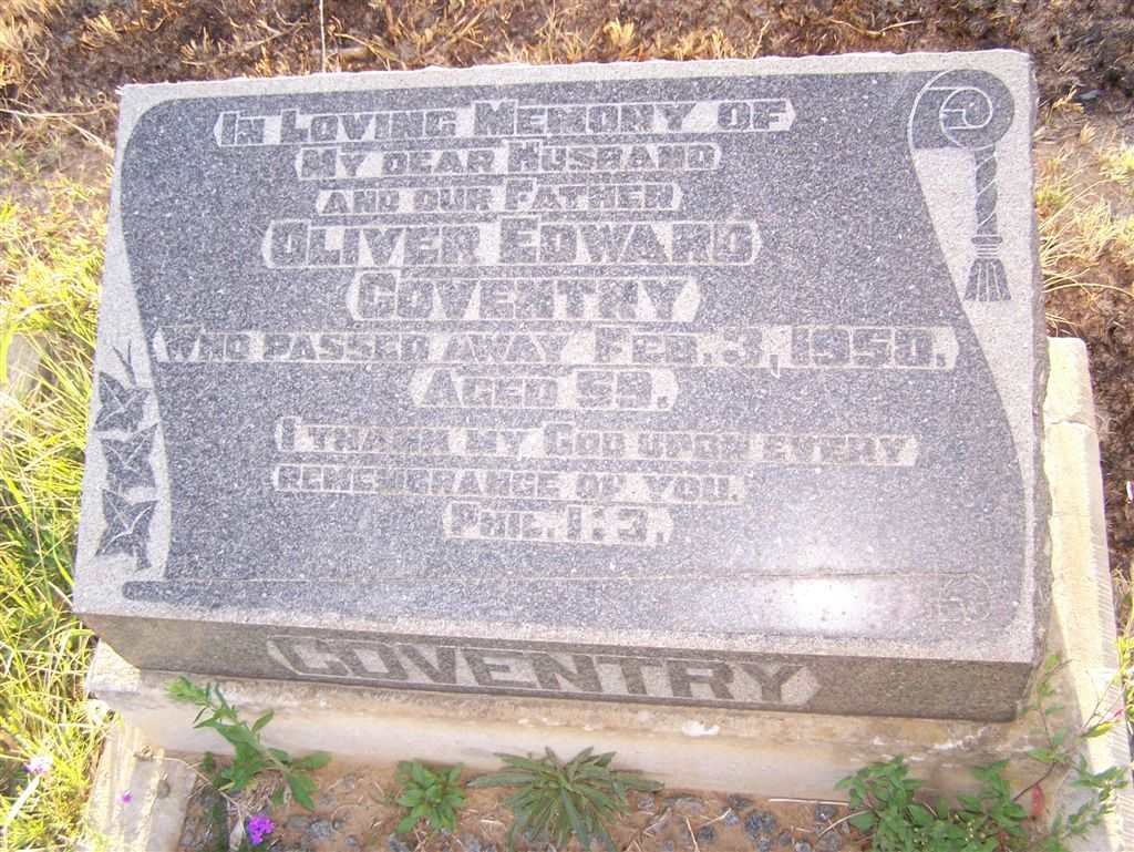 COVENTRY Oliver Edward  -1950