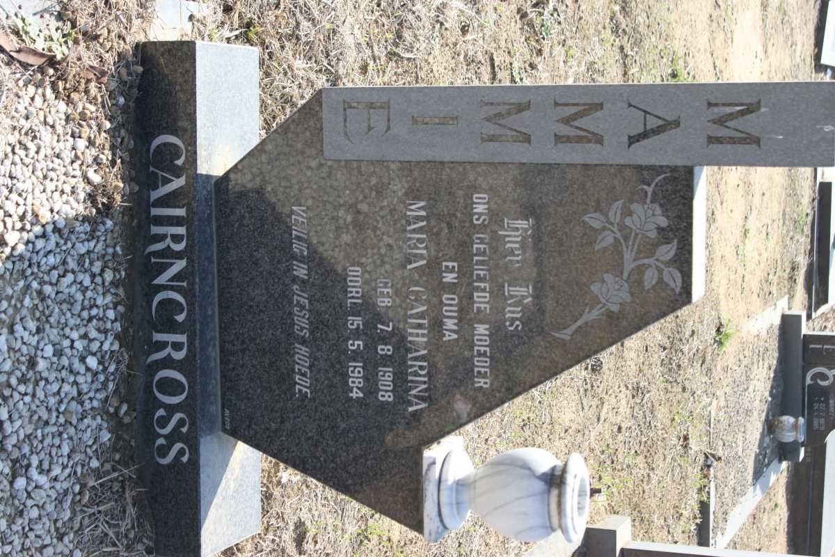 CAIRNCROSS Maria Catharina 1908-1984