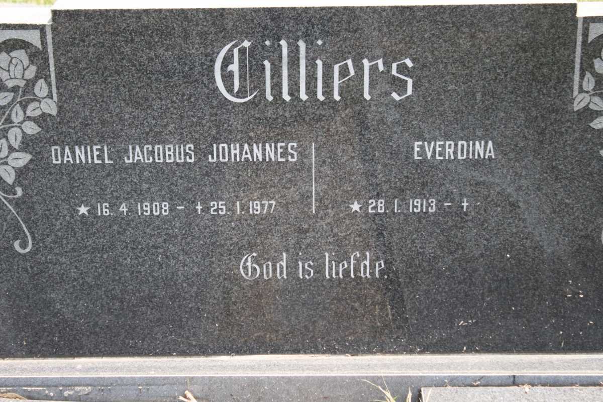 CILLIERS Daniel Jacobus Johannes 1908-1977 &amp; Everdina 1913-