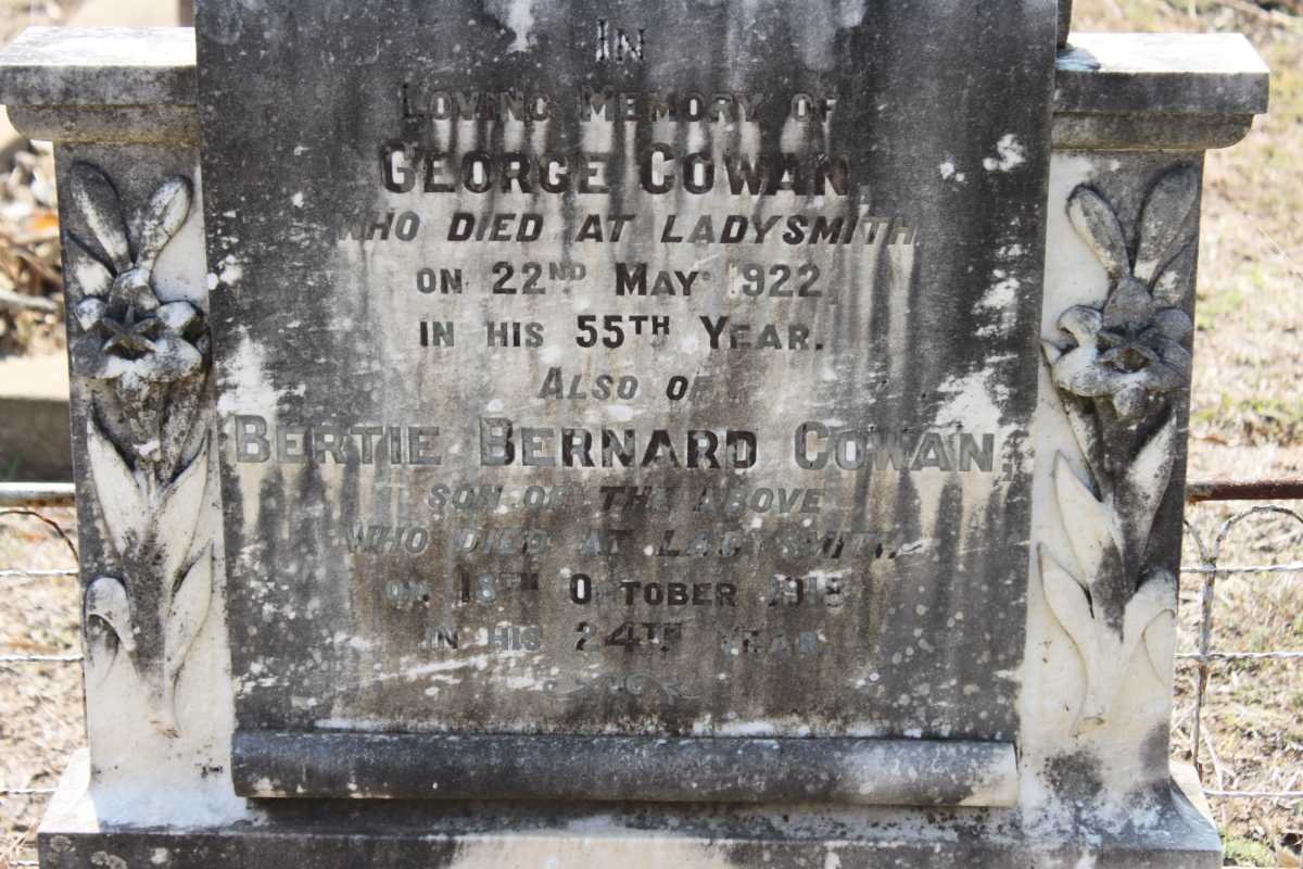 COWAN George -1922 :: COWAN Bertie Bernard -1918