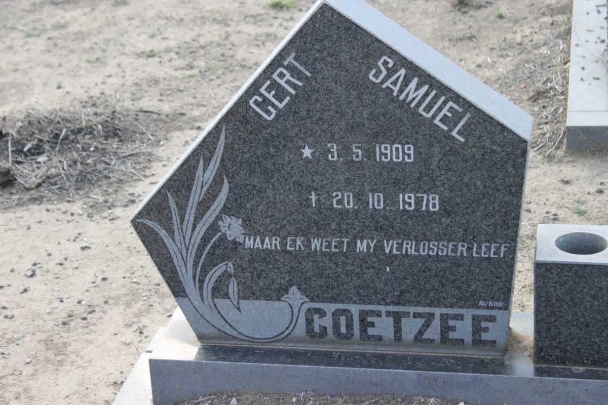 COETZEE Gert Samuel 1909-1978