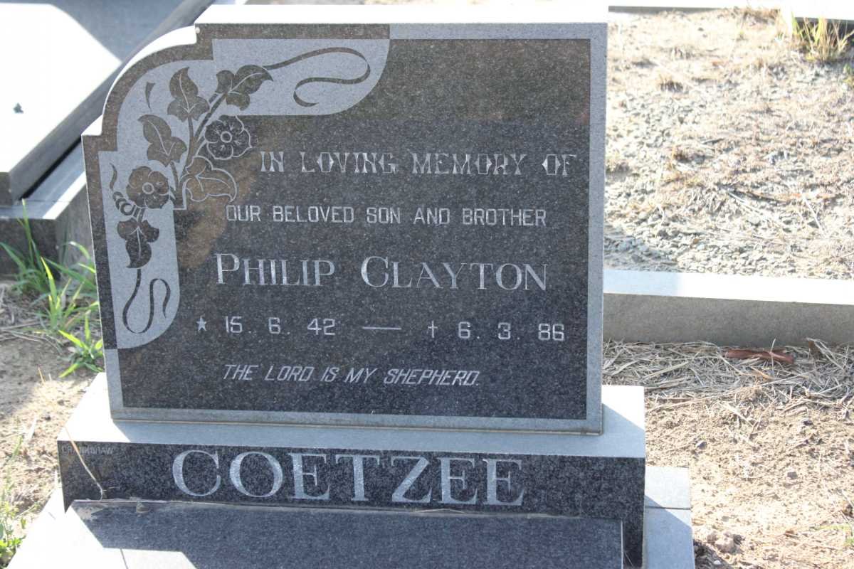 COETZEE Philip Clayton 1942-1986