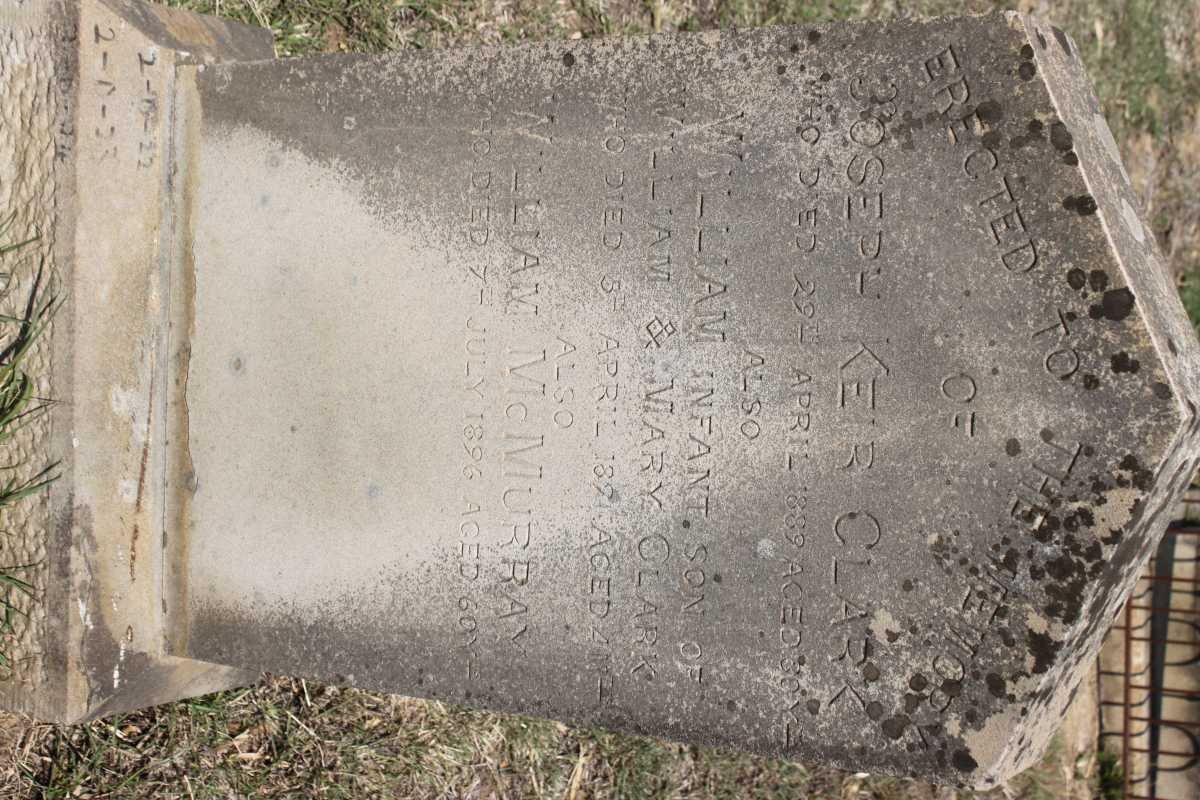 CLARK Joseph Keir -1889 :: CLARK William -189? :: MCMURRAY William -1896