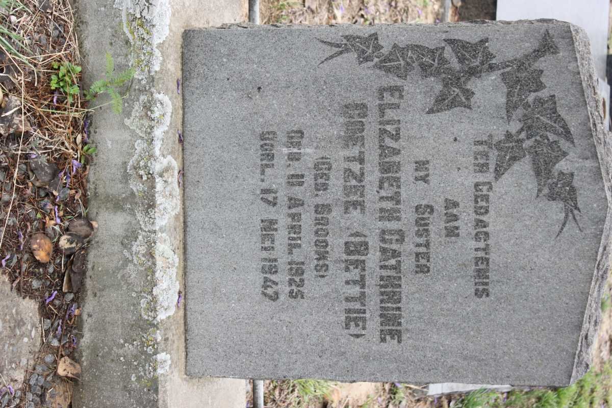 COETZEE Elizabeth Cathrine nee BROOKS 1925-1947
