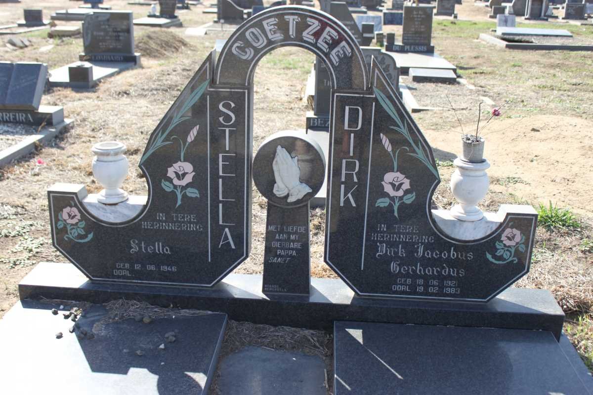 COETZEE Dirk Jacobus Gerhardus 1921-1983 &amp; Stella 1946-