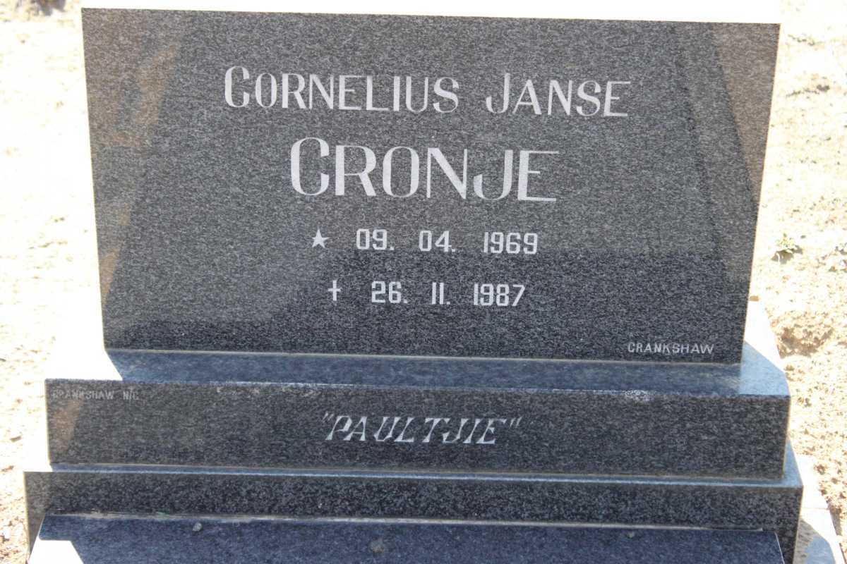 CRONJE Cornelius Janse 1969-1987