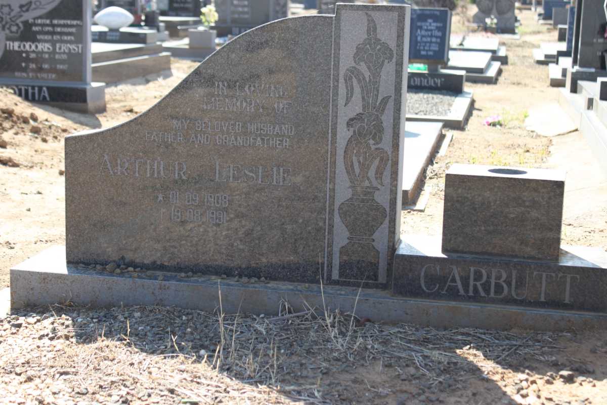 CARBUTT Arthur Leslie 1908-1991 &amp; Francis Christine 1925-1994