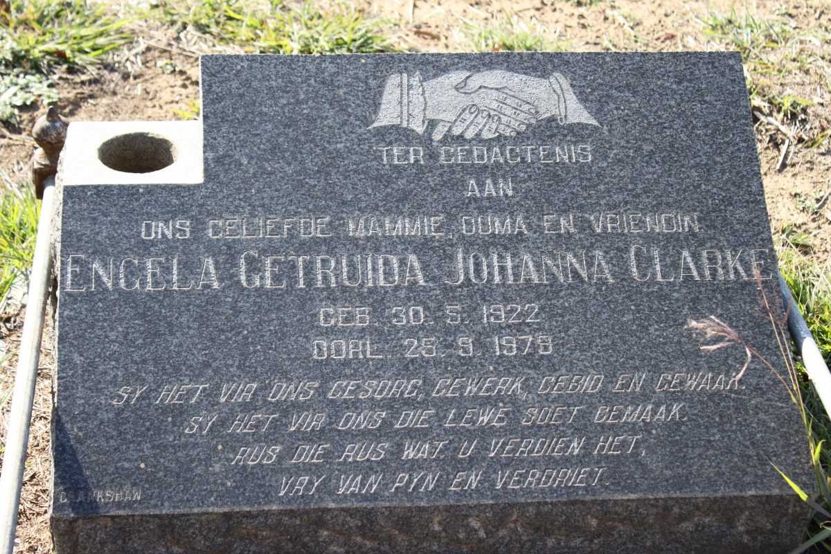 CLARKE Engela Gertruida Johanna 1922-1979