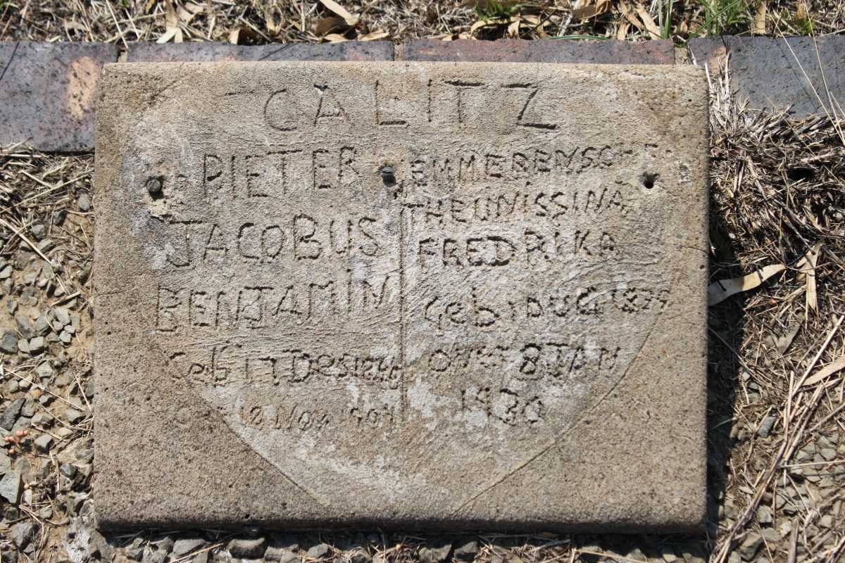 CALITZ Pieter Jacobus Benjamin 18?6-1904 &amp; Emmerenschia Theunissina Fredrika18?9-1930