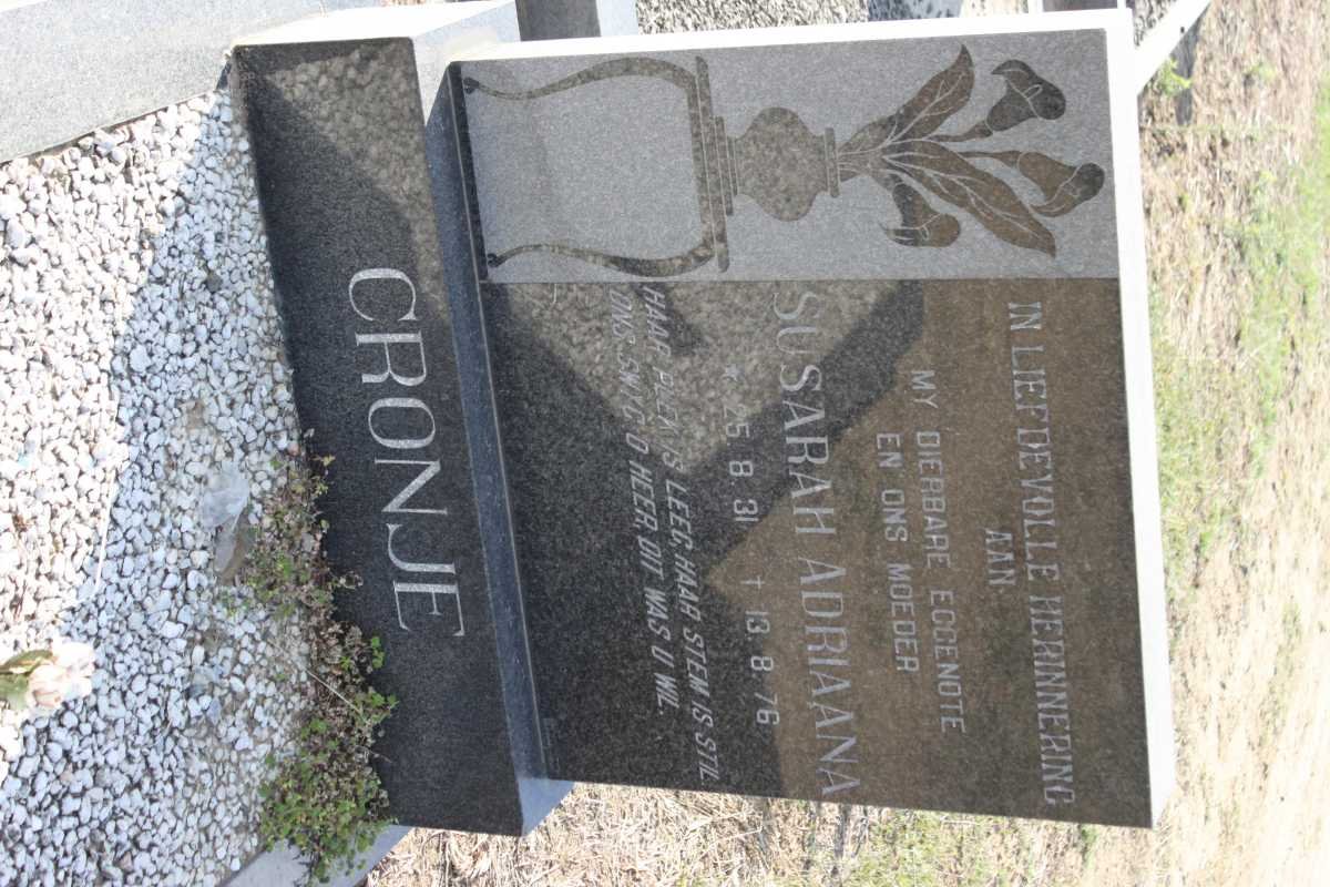CRONJE Susarah Adriaana 1931-1976
