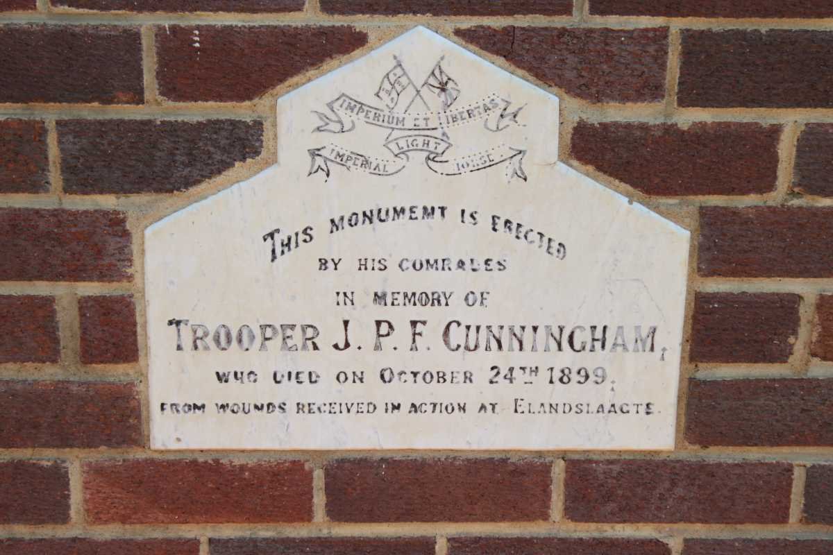 CUNNINGHAM J.P.F. -1899