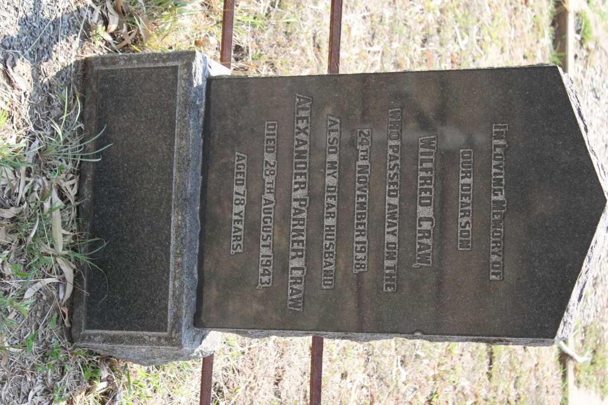 CRAW Alexander Parker 1865-1943 :: CRAW Wilfred -1938