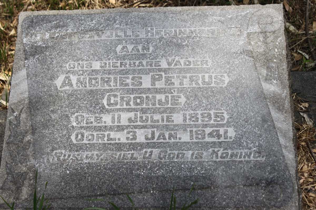 CRONJE Andries Petrus 1895-1941