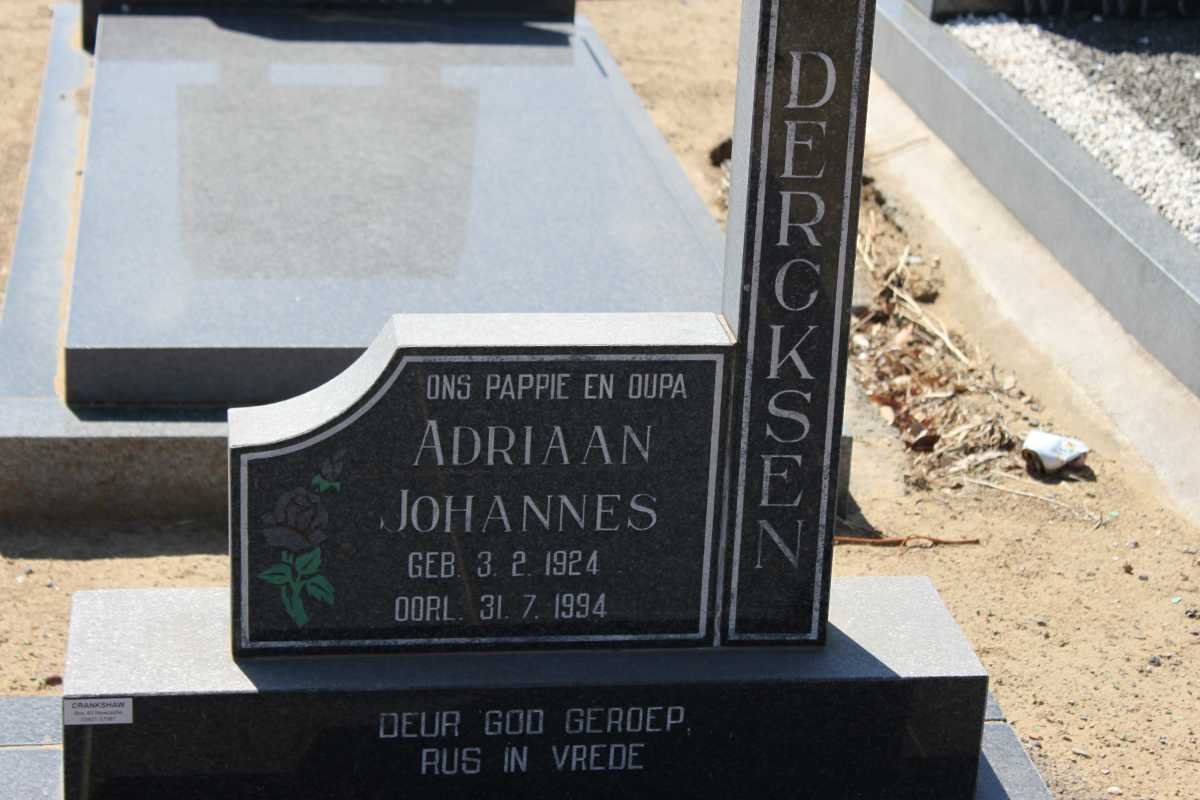 DERCKSEN Adriaan Johannes 1924-1994