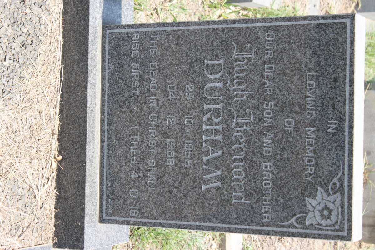DURHAM Hugh Bernard 1955-1986