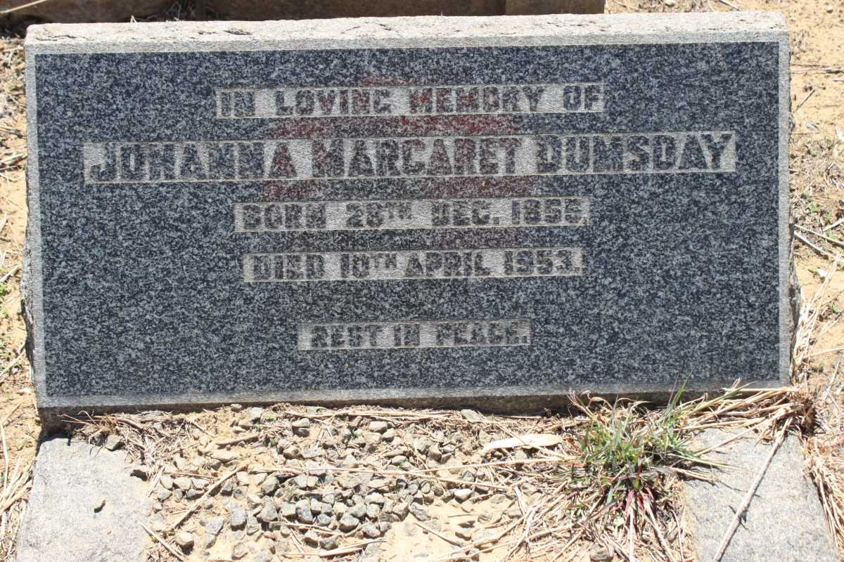 DUMSDAY Johanna Margaret 1855-1953