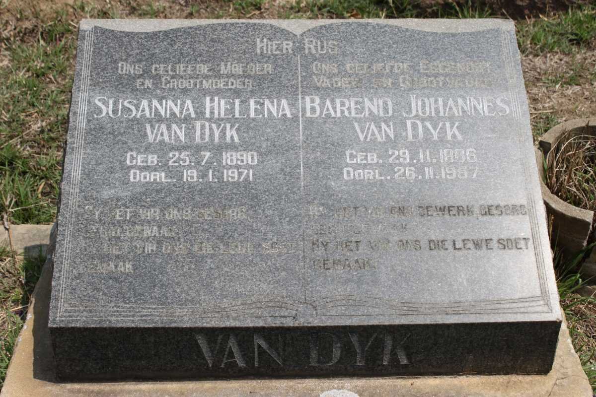 DYK Barend Johannes, van 1886-1957 &amp; Susanna Helena 1890-1971