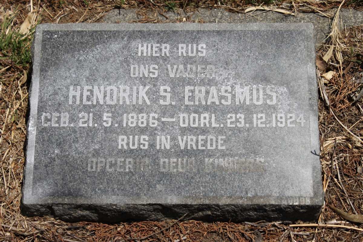 ERASMUS Hendrik S. 1886-1924