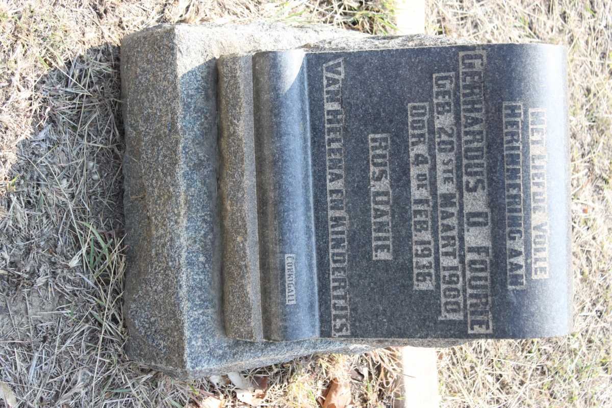 FOURIE Gerhardus D. 1900-1936