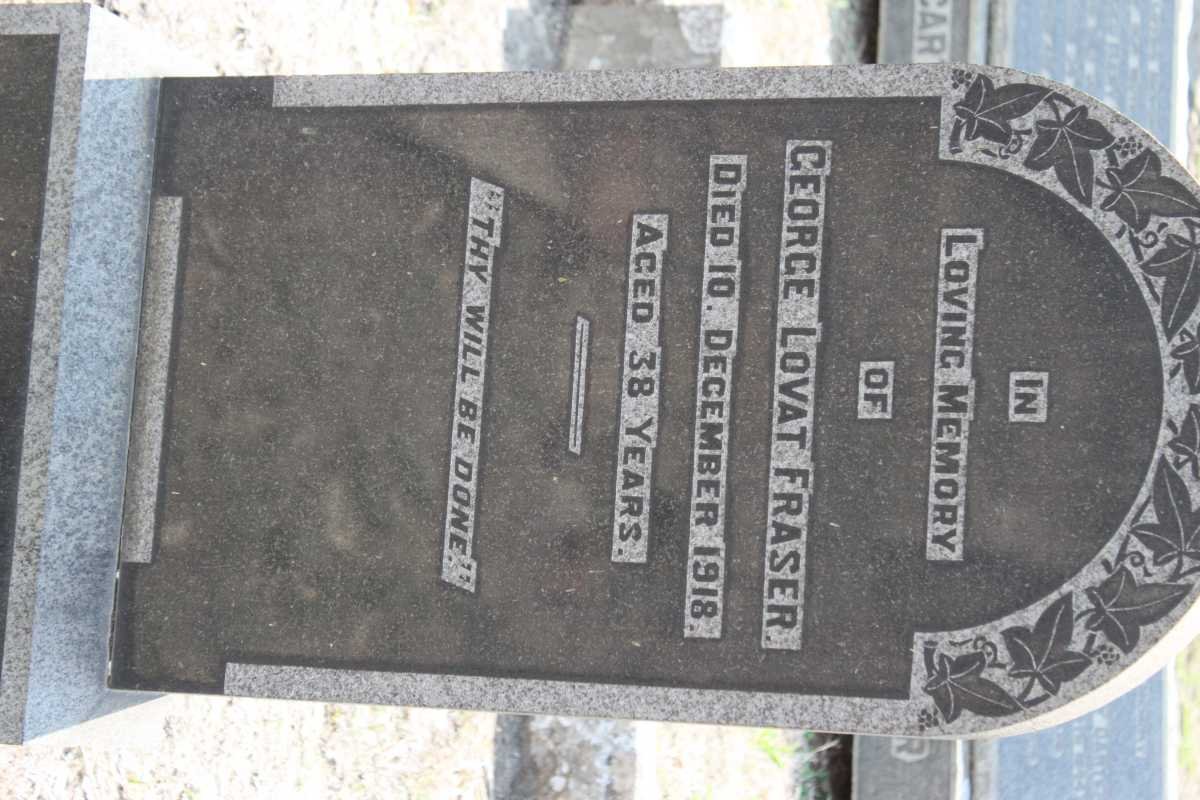 FRASER George Lovat -1918