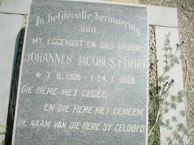 FUHRI Johannes Jacobus 1905-1968