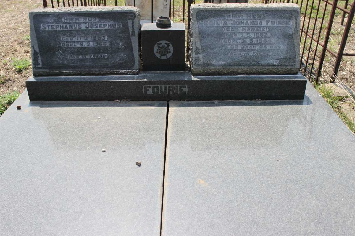 FOURIE Stephanus Josephus 1883-1966 &amp; Cecilia Johanna MARAIS 1882-1944