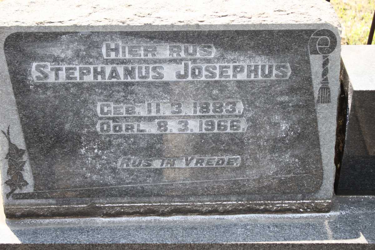 FOURIE Stephanus Josephus 1883-1966