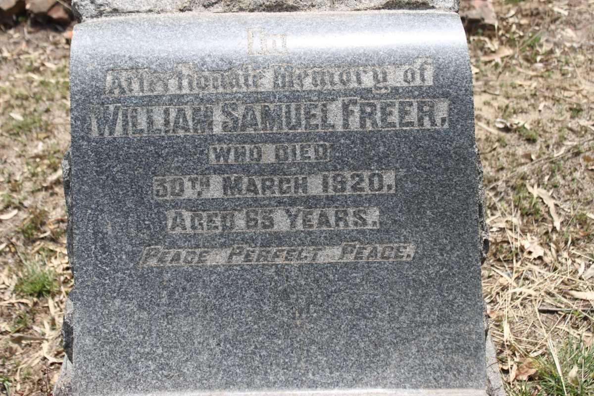 FREER William Samuel  -1920