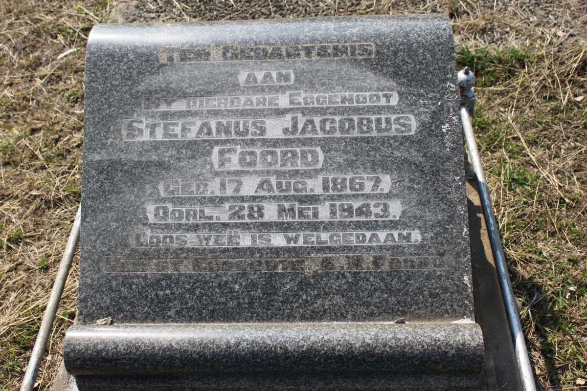 FOORD Stefanus Jacobus 1867-1943