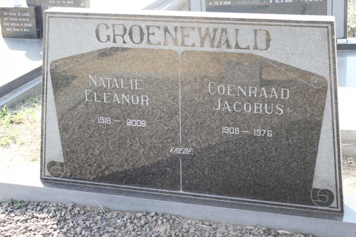 GROENEWALD Coenraad Jacobus 1908-1976 &amp; Natalie Eleanor 1918-2009