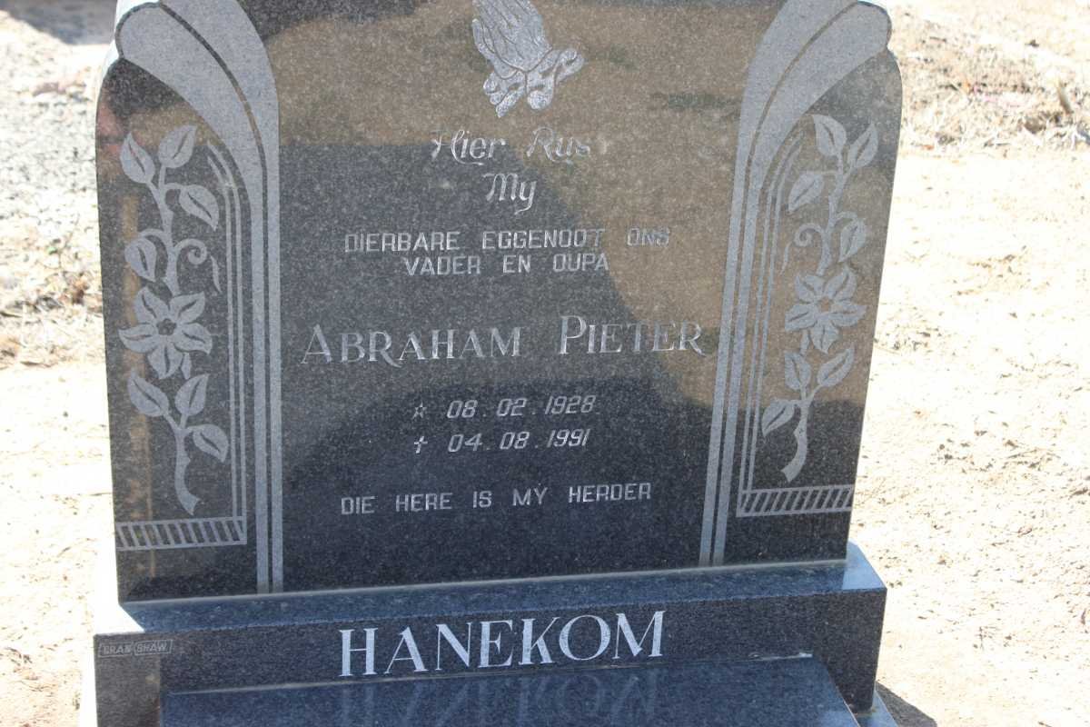 HANEKOM Abraham Pieter 1928-1991