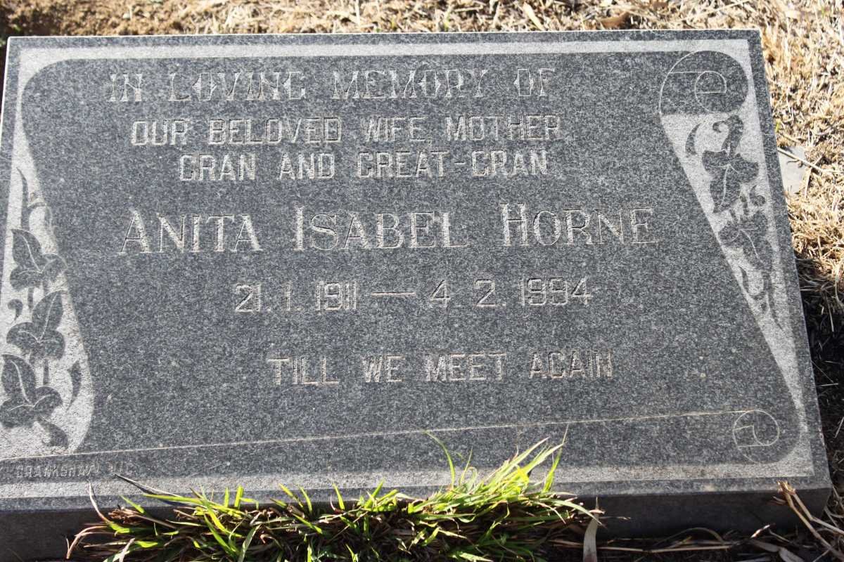 HORNE Anita Isabel 1911-1994